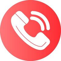 Phone call Gradient Circle Icon vector