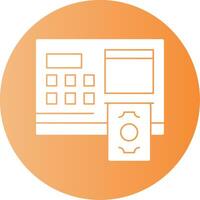 ATM Gradient Circle Icon Design vector