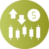 Stock market Gradient Circle Icon vector