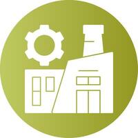 Factory Gradient Circle Icon vector
