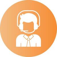 Helpdesk Gradient Circle Icon vector