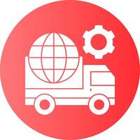 Logistics Gradient Circle Icon vector
