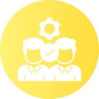 Partnership Gradient Circle Icon vector