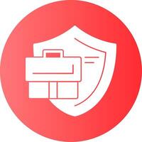 Shield Gradient Circle Icon vector