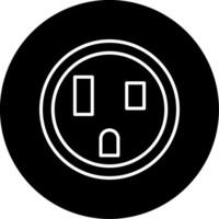 Shockproof Electrical Wall Socket Circle Inverted vector