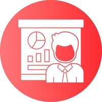 Briefing Gradient Circle Icon vector