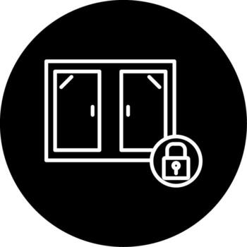 Secure Window Lock Installation Circle Inverted vector