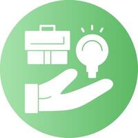 Idea Gradient Circle Icon vector