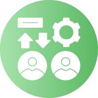 Teamwork Gradient Circle Icon vector
