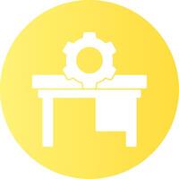 Desk Gradient Circle Icon vector
