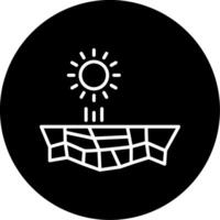 Drought Response and Relief Icon Circle Inverted vector