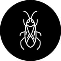 Aquatic Water Boatman Circle Inverted vector