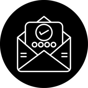 Password Reset Request Circle Inverted vector