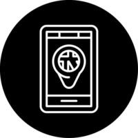 Placeholder Navigation Marker Circle Inverted vector