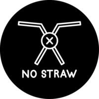 Protect Nature Skip the Straw Icon Circle Inverted vector