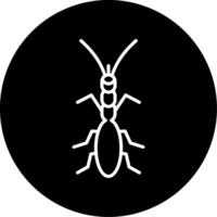 Primitive Bristletail Insect Circle Inverted vector