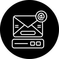 Secure Communication Email Circle Inverted vector