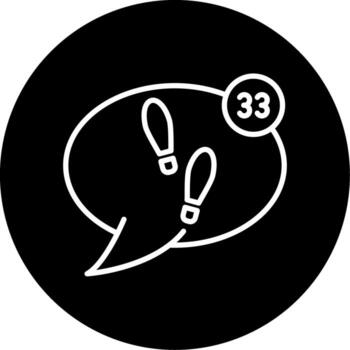 Daily Step Count Notification Circle Inverted vector