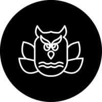 Eye Spotted Owl Butterfly Circle Inverted vector