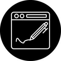 Web Based Email Access Circle Inverted vector