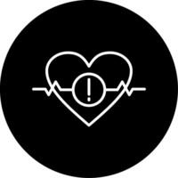 Heart Rate Fluctuation Alert Circle Inverted vector