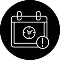 Library Book Due Reminder Circle Inverted vector