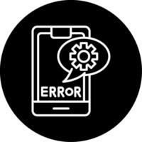 System Critical Error Notification Circle Inverted vector