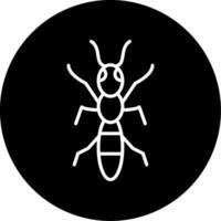 Erratic Crazy Ant Circle Inverted vector