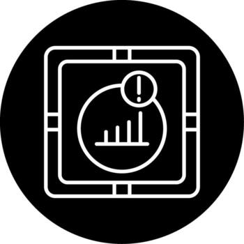 Network Connection Lost Alert Circle Inverted vector