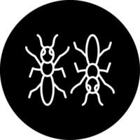 Powerful Bulldog Ant Circle Inverted vector