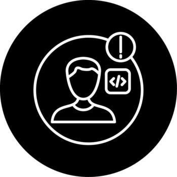 Bug Fix Deployment Notification Circle Inverted vector