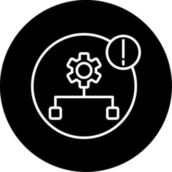 carga de trabajo distribución alerta circulo invertido vector