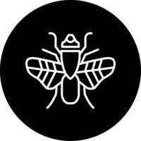 Bristled Tachinid Fly Circle Inverted vector