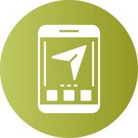 Share Mobile Interface Gradient Circle Icon vector