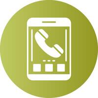 Phone Mobile Interface Gradient Circle Icon vector