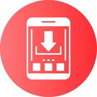Download Mobile Interface Gradient Circle Icon vector
