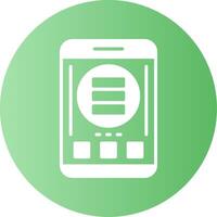 Hamburger menu Mobile Interface Gradient Circle Icon vector