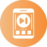 Skip forward Mobile Interface Gradient Circle Icon vector