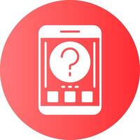 Help Mobile Interface Gradient Circle Icon vector