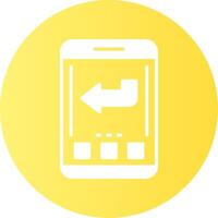 Back Mobile Interface Gradient Circle Icon vector