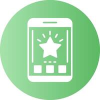 Success Mobile Interface Gradient Circle Icon vector
