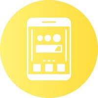 Loading Mobile Interface Gradient Circle Icon vector