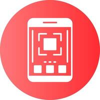 Full screen Mobile Interface Gradient Circle Icon vector
