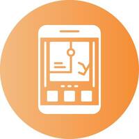 GPS Mobile Interface Gradient Circle Icon vector