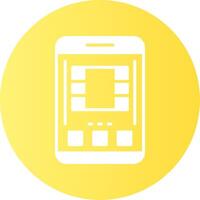 Mobile Interface Gradient Circle Icon vector