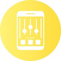 Settings Mobile Interface Gradient Circle Icon vector