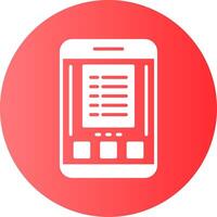 List Mobile Interface Gradient Circle Icon vector