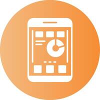 Chain Mobile Interface Gradient Circle Icon vector