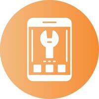 Tool Mobile Interface Gradient Circle Icon vector