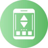 Sort Mobile Interface Gradient Circle Icon vector